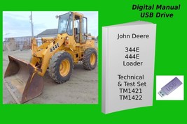 John Deere 344E  444E Loader Operation &amp; Technical Manual Set See Description - £34.16 GBP