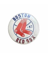 Vintage 70s Boston Red Sox Button Pin MLB 3.5&quot; Wide - $16.46 CAD