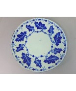 Vintage Antique Hand Painted Porcelain Flow Blue Plate E156 - $1,507.68 MXN