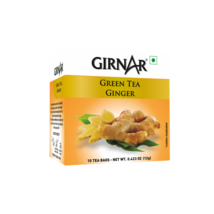 Girnar Green Tea With Natural Flavour Ginger (10 Tea Bags) - £7.74 GBP