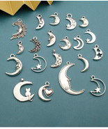 Moon charm pendants- 20 PIECES - $19.01 CAD