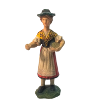 Vintage German Composite Toy Figure Pfeiffer Farm Woman Elastolin Antiqu... - £19.76 GBP