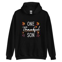 One Thankful Son Family Thanksgiving Unisex Hoodie Black - £26.06 GBP+