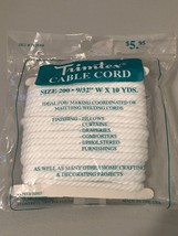 Trimtex Cable Cord White 100% Polyester Size 200 - 9/32&quot; x 10 Yards Line... - $13.25