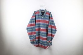 Vintage 90s LL Bean Mens XLT Faded Rainbow Striped Cotton Button Down Shirt - £46.70 GBP