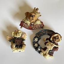 Boyds Bear Brooch Lot Of 3: The Queen - Joy - Born To Shop - £10.13 GBP
