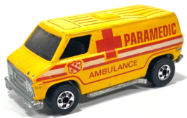 Hot Wheels Mattel Blackwall 1974 Yellow Paramedic Ambulance Hong Kong - £11.26 GBP