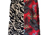 Anthropologie Aldo Martins Knit Sweater Midi Skirt Animal Print Red Size 2X - $65.44