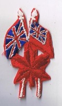Canada Great Britain Flags Friendship Patch Maple Leaf Pre 1965 - $6.92