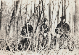 How Not to Be Seen Real Photo Postcard RPPC Early Hunters Testing Camouflage - £21.51 GBP