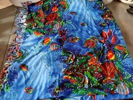 INGEAR TRopical FIsh Water Long Sarong Womens Swimsuit Wrap Cover Up Blu... - $23.18