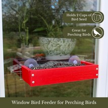 Bird Window Feeder With Strong Suction Cups, Platform Tray Bird Feeder - £16.77 GBP