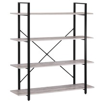 4-Shelf Barnwood Designer Bookshelf - £478.81 GBP