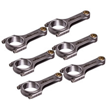 H-Beam Steel Connecting Rods for BMW 1986 1987 1988 1989 E24 M6 S38B35 144mm - £436.87 GBP