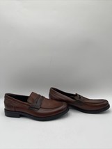 Men’s Saks Fifth Avenue Michael Leather Penny Loafers Brown Size 10M - £48.11 GBP