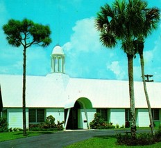 Vtg Chrome Postcard Moravian Church in Coral Ridge Ft Lauderdale FL B &amp; B Koppel - £3.12 GBP