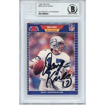 Dave Krieg Seattle Seahawks Signed 1989 NFL Pro Set Beckett BGS On-Card Auto - £75.76 GBP