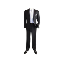 Men Renoir Suit Separate Super 140s Soft Wool Two Button Classic Fit 508-1 Black image 8