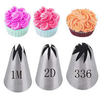 Assorted Rose Decorating Icing Cream Nozzles 1-3pcs - Piping Tools - £7.13 GBP+