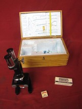 Vintage Microscope With Original Box and Accessories - £38.10 GBP