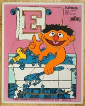 Vintage Wood Puzzle PLAYSKOOL 315-22 12PC Sesame Street Muppets ERNIE in Bathtub - £10.08 GBP