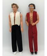 2 OOAK Custom Leather Outfits Male Mattel Dolls Vest, Pants And Shoes Ha... - £27.26 GBP