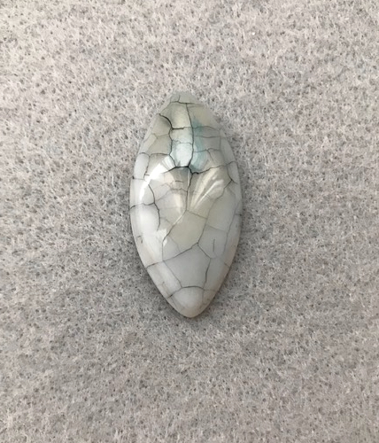 Dragon Veins White Black 40x20mm, 20x40mm stone cab cabochon, agate, Mar... - $6.00