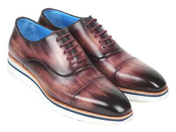Paul Parkman Mens Shoes Oxfords Purple Leather Casual Smart Handmade 185... - $329.99