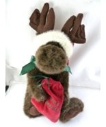 BOYD&#39;S BEARS Father Kissmoose w bag of smooches Santa Hat bean bag seat ... - $23.81 CAD