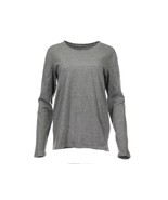 Blue Mountain Gray Heather Women&#39;s Long-Sleeve Solid Scoop Neck T-Shirt,... - $38.15 CAD