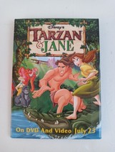 Disney&#39;s Tarzan &amp; Jane DVD &amp; VHS Movie Promo Pin Button - $157.11 MXN
