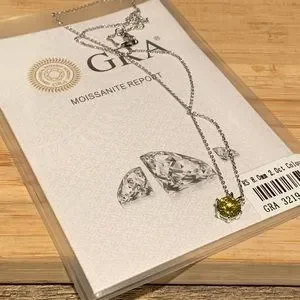 Canary yellow 2 ct Moissanite necklace - $200.00