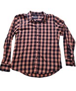 American Rag Button Down Shirt Long Sleeve Men&#39;s Large L Blue Orange - $278.94 MXN