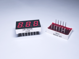 12PCS LB-303VA ROHM 3 Digit Red LED Numeric Display 7 Segment Common Anode - $8.00
