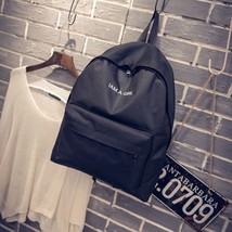 Fashion Women&#39;s Backpack Letters Solid Color Canvas Backpack Korean Middle Schoo - $18.86