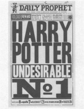 Harry Potter Daily Prophet Undesirable No 1 Flyer/Poster Prop/Replica - £1.65 GBP