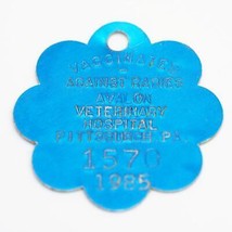 Vintage Dog Rabies Tag Pittsburgh Pennsylvania License 1985 Ching - £29.16 GBP