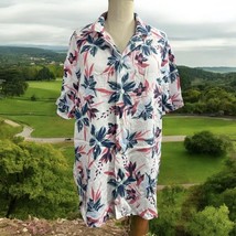 BONOBOS 100% Cotton White Floral Short Sleeve Shirt Size M - $19.79