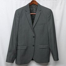 H&amp;M 42R Gray Slim Fit 2 Button Blazer Suit Jacket Sport Coat - £20.02 GBP