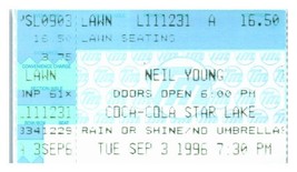 Neil Jeune Concert Ticket Stub Septembre 3 1996 Pittsburgh Pennsylvania - £27.46 GBP