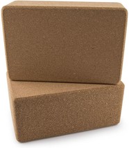 DA VINCI Set of 2 Premium Natural Cork Yoga Blocks 9 x 6 x 4 Inch (discounted) - £22.76 GBP