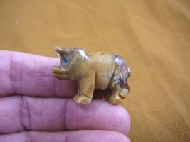 (Y-PIG-ST-1) Tan Pig Carving Baby Pigs Piglet Soapstone Peru Figurine Piggie - £6.64 GBP