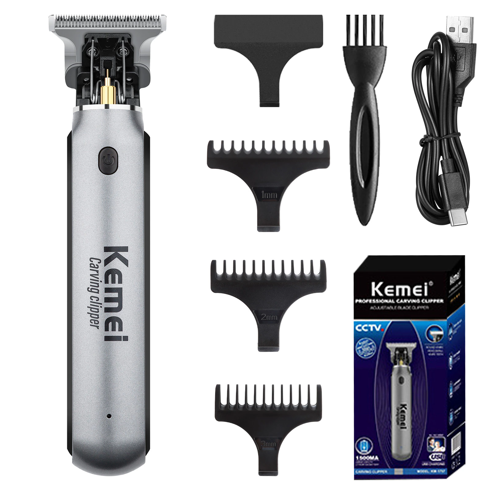 Kemei Hair Clipper Beard Trimmer for Men Electric Shaver Razor Hair Cutting Mach - £20.13 GBP - £23.35 GBP