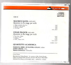  RAVEL, M.:String Quartet / FRANCK, C.:String Quartet (Academica String Quartet) image 2