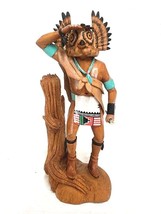 Vintage Hopi Owl Warrior Kachina Doll, 11.5&quot; Katsina Sculpture, c70s, R Honyouti - £1,998.80 GBP