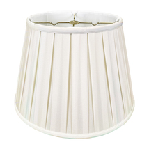 Royal Designs Empire English Pleat Lamp Shade, White, 11" x 18" x 12" - $106.95