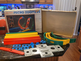 Vintage Super Speed Micro Zoomers Race Track Car Accessories Original Bo... - $124.95