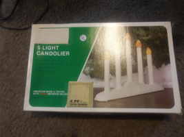 NICE Vintage Electric Noma Holiday red green Candolier 5 light lamp 80&#39;s... - $37.99