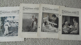 Lot of 4 Vintage 1908-1928 Beginners Stories Short story Booklets - $17.82
