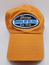 House Of Blues Chicago Orange Strapback Baseball Cap Hat 92 Vintage Coll... - $15.47
